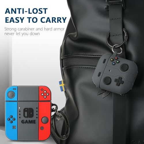 Image of [2Pack] Gedicht for Airpods 2nd Generation Case, Funny 3D Cartoon Game Console Design Silicone Soft Cases for Airpods Case 2nd /1st Gen, with Keychain Kids Women Men for Airpods Case