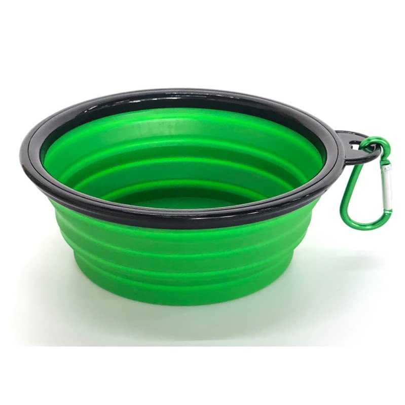 Medium Collapsible Pet Feeding Bowl [Green]