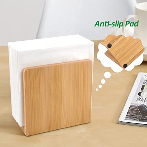 MOLEDINO Bamboo Paper Napkin Holders Stand for Tables,Small Wooden Tissue Napkin Holder Outdoor for Kitchen,Rusitic Vertical Napkin Dispenser Outside for Cocktail Bar Dinner Tabletop Cafe - Cosy Home Interiors MOLEDINO Bamboo Paper Napkin Holders Stand for Tables,Small Wooden Tissue Napkin Holder Outdoor for Kitchen,Rusitic Vertical Napkin Dispenser Outside for Cocktail Bar Dinner Tabletop Cafe - Image 5