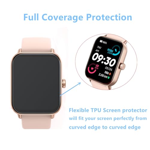 Aemus 20230904007 Screen Protector For Idw13 / Idw15 / Idw19 Smart Watch 1.8 Inch (6 Pack) Full Coverage Clear Tpu Film Compatible For Woneligo/Fitpolo/Milouz Smartwatch thumb #5