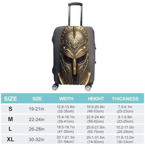 Spartan Helmet Travel Luggage Cover Washable Anti-scratch Suitcase Protector Dustproof Protective Cover Case for Wheeled Luggage Fits 19-32 Inch Luggage2