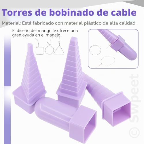 Miniatura 3 de Sweet Juego De 8 Herramientas De Bucle De Alambre, Incluye 2 Mandriles, 1 Alicates 6 En 1 Y Alicates De Punta De Aguja, Borde De Filigrana De 4 Formas