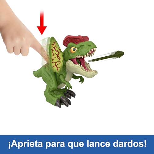 Dinosaurio de juguete con sonidos Mattel Jurassic World Uncaged Dilophosaurus para niños +4 años 3