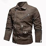 【Ocasión】: el diseño ajustado hace que sea fácil adaptarse a cualquier figura corporal para su uso diario. Esta chaqueta de piel sintética es adecuada para andar en motocicleta, trabajo diario, escuela, vacaciones, calle, etc. Puedes usarla en primavera, otoño e invierno.