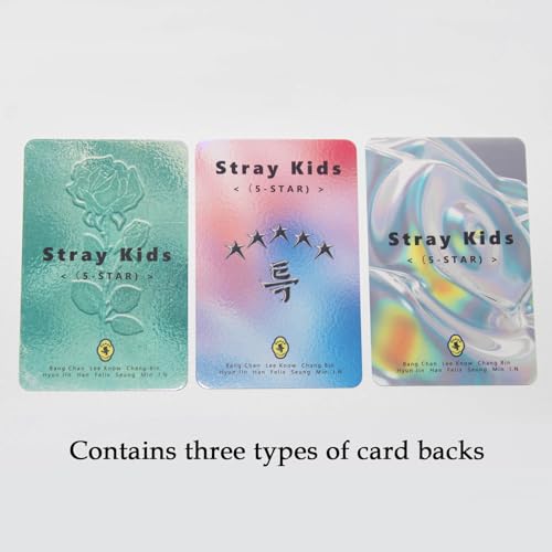 PYAJUU Stray Kids Laser Photocard 50pcs Stray Kids Laser Card Kpop Stray Kids LOMO Cards Kpop Straykids 5-Strar Album Card Stray Kids Photo Cards 5-Star Postcard Gift for Fans Daugher