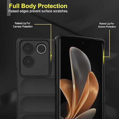 Image of Amazon Basics Back Case Cover for Vivo T2 Pro 5G (Silicone Black)