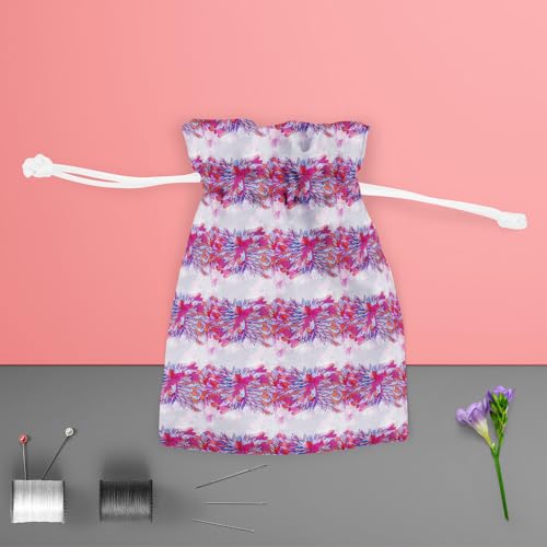 Image of ArtzFolio Pink & Violet Element | Pouch Wrist Potli Bag | Bag for Weddings & Casual Parties