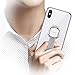 Cell Phone Grip,Universal Finger Strap Loop with Stand for Smart Phones,Support Magnetic Car Mount & Wireless Charging(Silver)