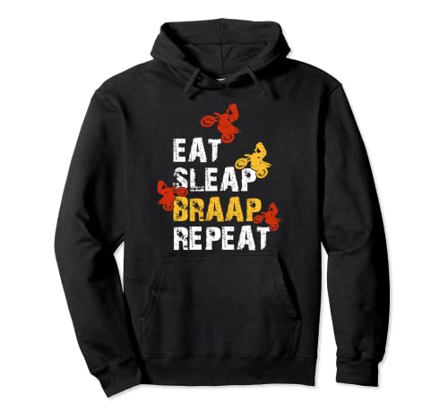 Braaap Repeat Funny Dirt Bike Braaap Motorcyclist Sudadera con Capucha