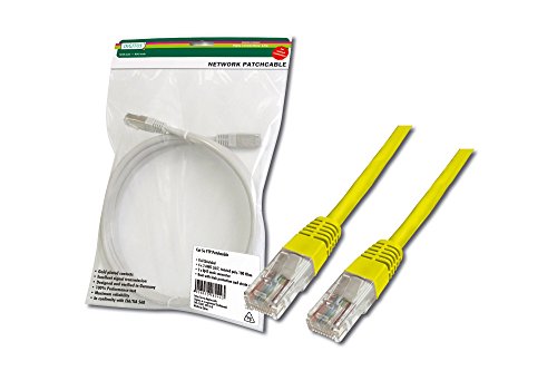 DIGITUS LAN Kabel Cat 5e - 3m - RJ45 Netzwerkkabel - U/UTP Ungeschirmt - Kompatibel zu Cat-6 & Cat-5 - Gelb