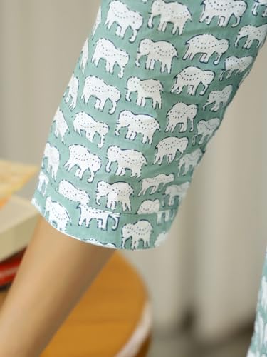 Image of Women's Printed Night Suit Set Pajama with Top Lightweight Soft & Comfy Sleepwear for Girls & Women