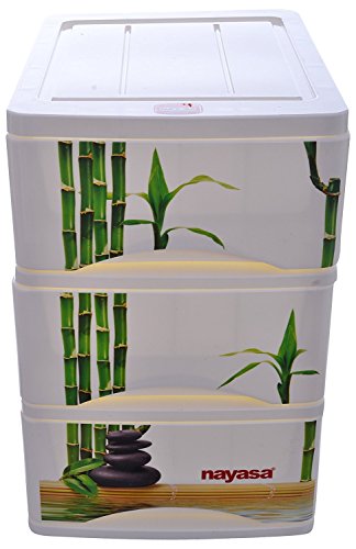 Nayasa Plastic Laundry Basket Tuckins (Green Bamboo, Standard, 30 Cm X 40 Cm X 46 Cm) For Rs. 712 @ 73 %