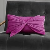 Juicy Couture Decorative Throw Pillow, 10'x18', Velvet Bow-Electric Violet Purple