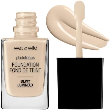 wet n wild Photo Focus Dewy Liquid Foundation Makeup, Soft Ivory