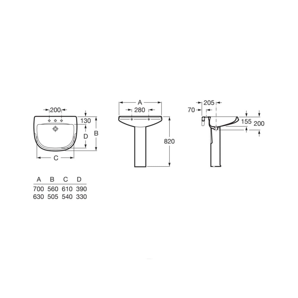 Roca A320322001 - Lavabo de porcelana suspendido