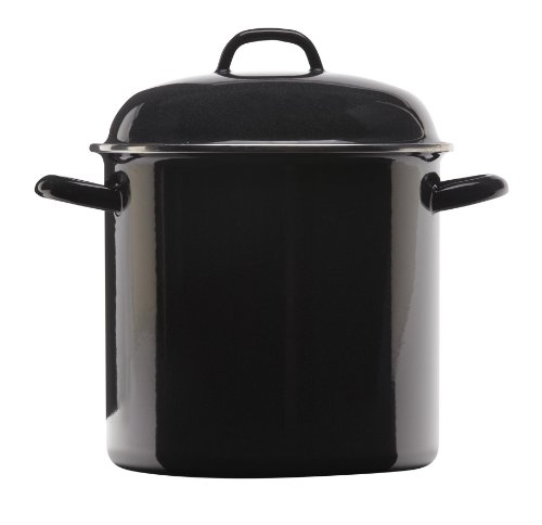 Grande Epicure Heavy Gauge Stock Pot, 12-Quart, Black