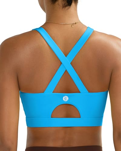 Image of RUNNING GIRL Sports Bra for Women High Support,Molded Cup Strappy Running Sports Bras with Sewn in Pads