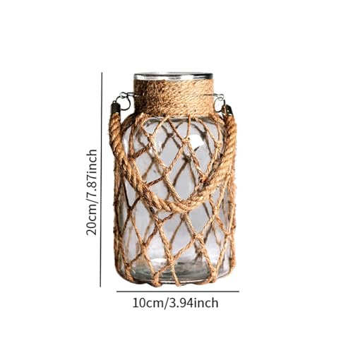 Bouteille décorative enveloppée d'une corde pour salon et table basse chaleureuse