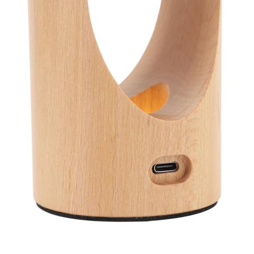 Lámpara de mesa de noche infantil portátil de madera miniatura 7