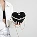 WEISUYUUS Heart Shaped Crossbody Bag Fashionable PU Leather Shoulder Bags with Chain Strap Satchel Purse for Women and Teens