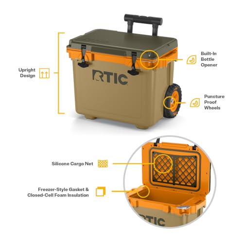 Image of RTIC 22 QT Ultra-Light Wheeled Cooler with Handle