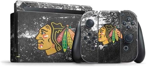 Skinit Decal Gaming Skin Compatible with Nintendo Switch Bundle - Officially Licensed NHL Blackhawks Red Stripes Design