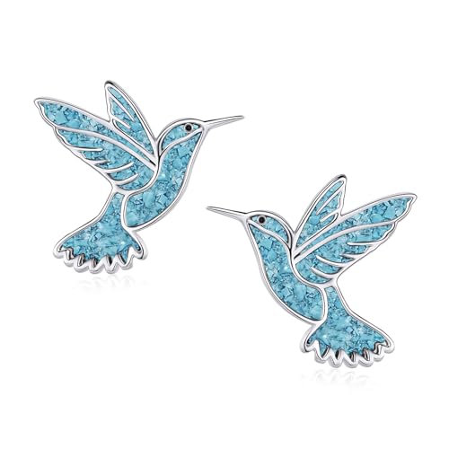 Image of Animal Stud Earrings 925 Sterling Silver Elephant /Unicorn /Chicken /Flamingo /Highland Cow /Hummingbird Earrings Animal Jewelry Gifts for Women