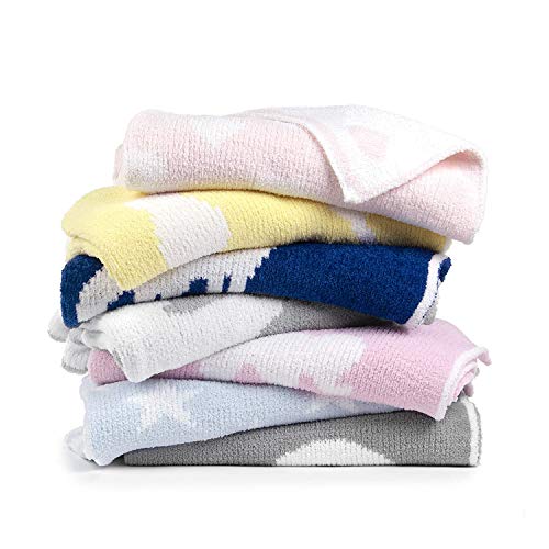 Tadpoles Ultra Soft Reversible Chenille Baby Blanket - Stars Blue | 30" X 40" | Made Of 100% Microfiber Polyester | Soft, Gentle & Hypoallergenic | Ideal As A Swaddle, Receiving Blanket & More #TOP6