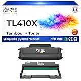 Compatibilité imprimantes : toner et tambour compatibles pour imprimantes utilisant les références TL410X et DL410