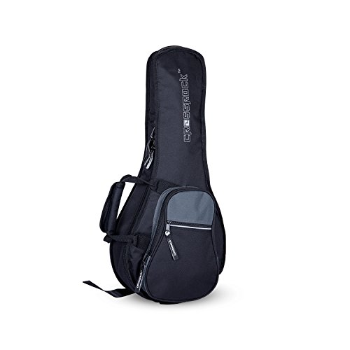 Image of Crossrock CRSG106MABG A & F Style Mandolin Gig Bag with 10mm Padding, Backpack Straps, Black /Grey
