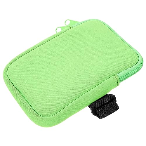 HEMOTON Cup Phone Holder for Running, Water Resistant Cell Phone Armband Case Running Holder with Adjustable Strap & Key Pocket for Women & Men Exercise, Green Water Bottle Pouch