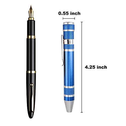 Swatom 8 in 1 Mini Screwdriver Set Pen Style Small Repair Tools Compact Precision Gadgets Kit for Home Improvement Computer Eyeglasses