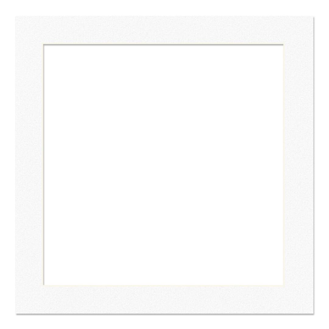 Alison Kingsgate 50x50CM White Picture Mounts for 40x40CM Aperture-Precision Cut Cardboard Photo Mounts with Apertureβ Ideal for Frames, Posters, Prints, Artwork & Certificates
