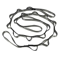 FOSER 2pcs Daisy Chains, Yoga Hammock Extension Strap, Adjustable Nylon Strap Fitness Pilates and Exercise Extend Band（Gray)