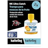 Novokill 2 trampas para Moscas de la Fruta para la Cocina – Eficacia de hasta 5 semanas por Trampa – para Uso en Interiores – Sistema antiderrame
