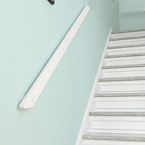 Actualizados Pasamanos De Escaleras De Madera Blanca, Tipo Loft Interior Varillas Ancianos Antideslizante Apoyo Pasillo Pasamanos, 50~300 Cm (Size : 50cm) Cover