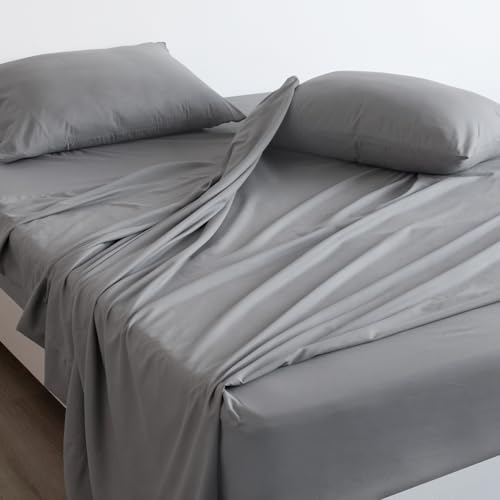 SPRINGSPIRIT Split Top King Sheets Sets for Adjustable Bed, 4 Piece Bed Sheets Set Deep Pockets, Extra Soft and Breathable Bedding Sheets, Grey by SPRINGSPIRIT - Image 4