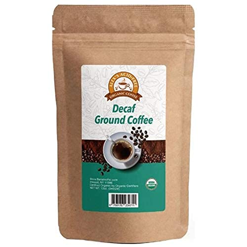 Alex's Acid-Free Organic Coffee 12oz Bag - Fresh Ground Decaf (Pack of 1) 