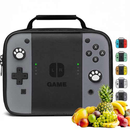 JIRAIKEI Insulated Lunch Box for Boys Girls, Game Lunch Bag for School Work Office Travel Picnic Hiking Beach, Waterproof Leakproof Portable Fits Most Bento Boxes
