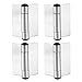 QANYEGN 4 Spring Hinges, Stainless Steel Hinges, Self Closing Hinges for Office Home Cabinet Wardrobe Bookcase