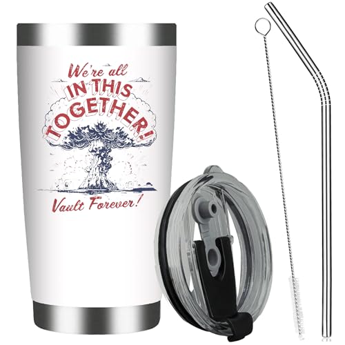 Were-All-In-This-Together-Tumbler-20-Oz-White-Stainless-Steel-TumblerPersonalized-Gifts-for-Fallout-Merchandise-LoverFunny-Tumbler-for-Fallout-LoverMugUnique-Gifts-for-WomenFriendMom