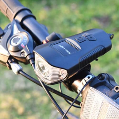 Farol De Bike Lanterna Led Buzina Sinalizador Velocímetro Digital Usb Recarregavel Mundo Compras