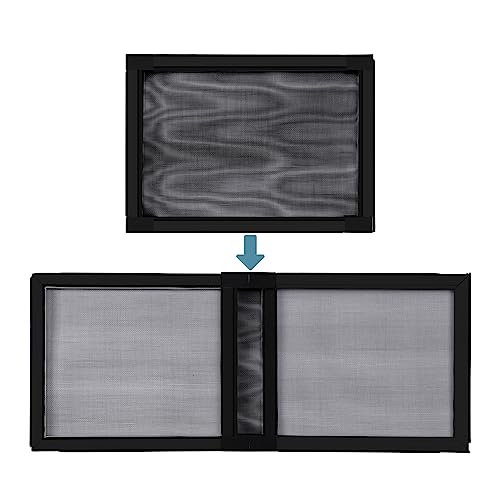 BAFLOTEX Adjustable Window Screens Expandable Window Screen 10”H*14"-24"W High with Black Frame for House Windows Small Screens by BafloTEX - Used condition - US$20.17