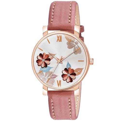 Chic Women's Analog Wristwatch with Flower Inspired Dial Design, Lightweight Construction and Elegant Appearance-image-30