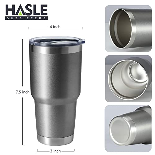 Image of HASLE OUTFITTERS 30oz Stainless Steel Tumbler, Double Wall Vacuum Insulated Travel Mug Tumbler, Durable Insulated Coffee Mug, Gift Box Set (Grey, 8)