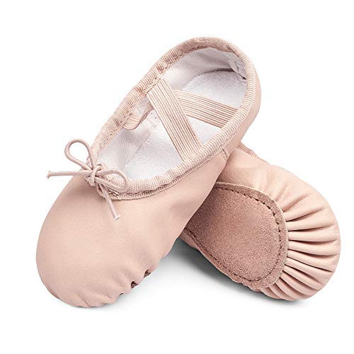 STELLE Girls Ballet Dance Shoes Slippers for Kids Toddler (Ballet Pink New, 9MT)