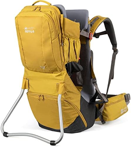 WIPHA Baby Backpack Carrier, Upgraded Carrying System Baby Hiking Backpack Carrier, Ergonomic Pro Hiking Baby Carrier Backpack with Safety Seat, Lightweight Large Capacity Toddler Carrier Backpack