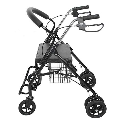 Déambulateur pliable pour personnes âgées, rollator 6 roues en acier ELQ