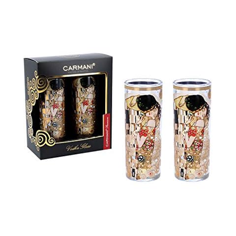 Carmani Shot Glass Set with Klimt Design Cover