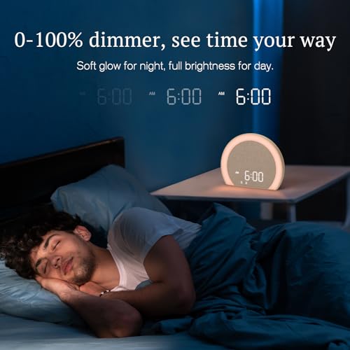 ANJANK Extra Lauter Wecker mit Kabelloser Vibration,Lichtwecker & Vibrationswecker für Tiefschläfer,Jugendliche,9-Farben Nachtlicht,Doppelalarm,8 Wecktönen,0-100% Dimmer,Digital Alarm clock für Kinder